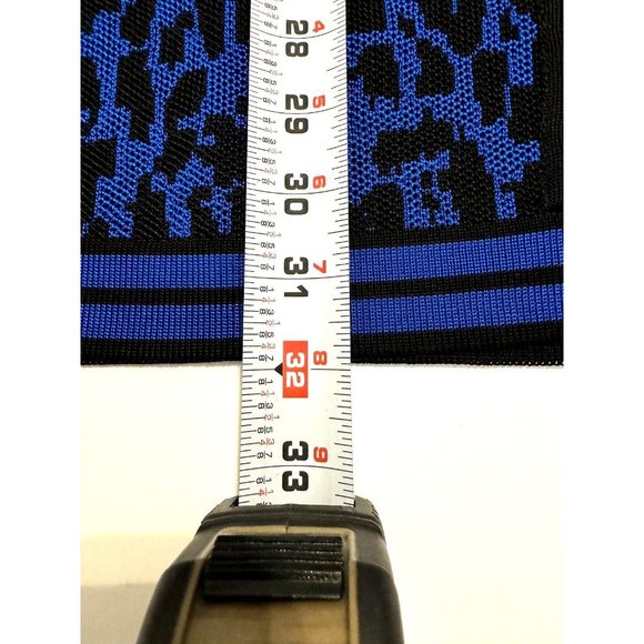 Balmain Blue and Black Mini Dress - Picture 11 of 16